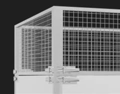 Remorque Benne ridelles grillagées 2 essieux de 750 kg 312 x 158 Pompe manuelle